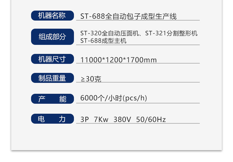 ST-688全自動包子饅頭機生產線